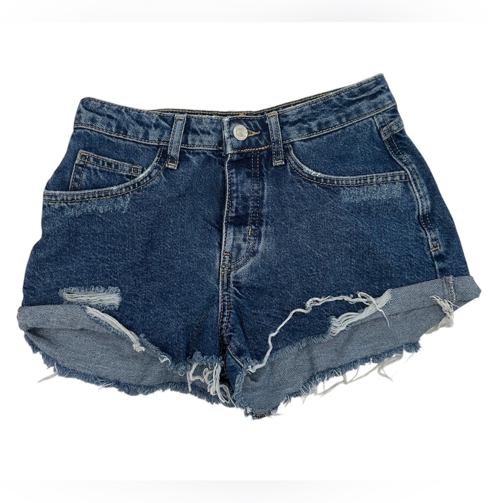 Blue denim shorts